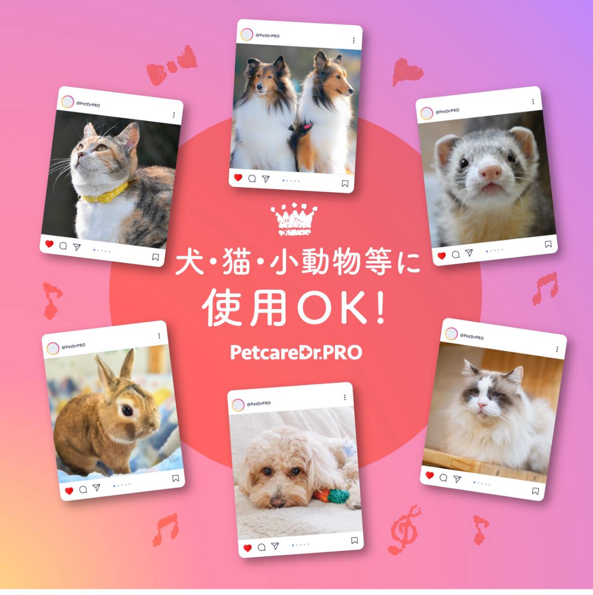 犬・猫・小動物等に使用OK！